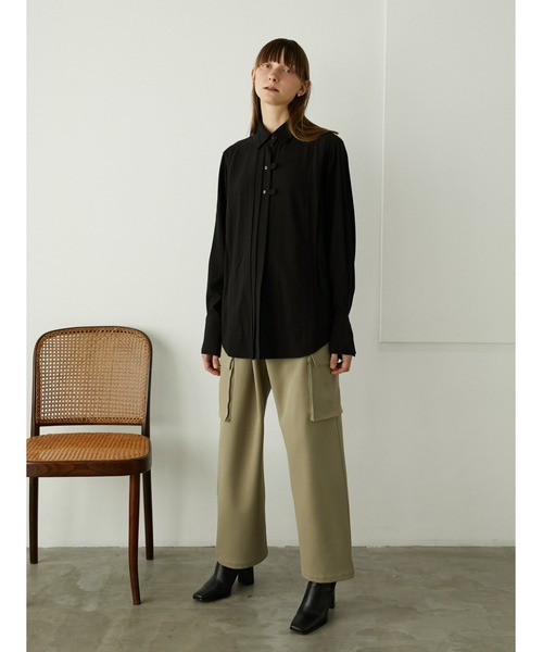 「LA PEAU DE GEM」 長袖シャツ FREE ベージュ レディース_画像8