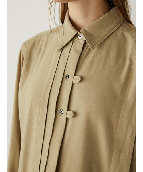 「LA PEAU DE GEM」 長袖シャツ FREE ベージュ レディース_画像9