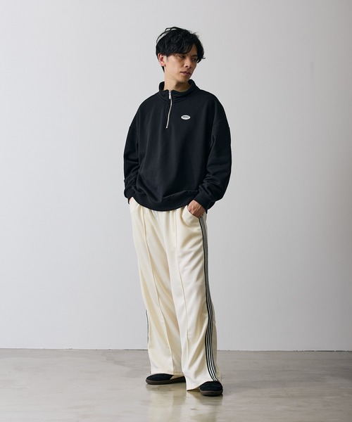  ワイド パンツ トラックパンツ ジャージ improves（インプローブス） ワイドパンツ パンツ ラインジャージ