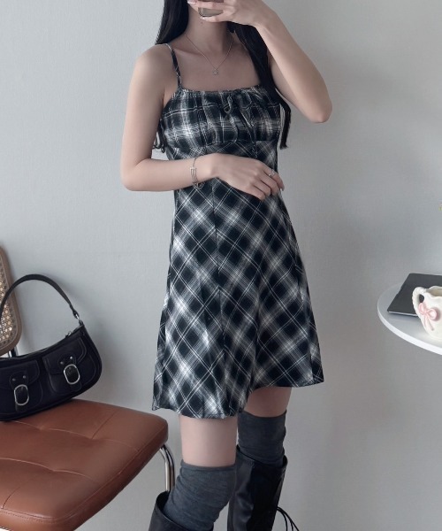 「nemne store」 コンビワンピース フリー ホワイト レディース_画像3