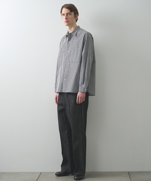 【未使用】STUDIOUS Oversized 4way Shirt グレー STUDIOUS（ステュディオス） シャツ 「STUDIOUS」Clear broad Shirts