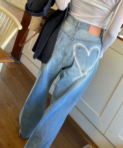 「by muni:r」 デニムパンツ SMALL ブルー レディース_画像8