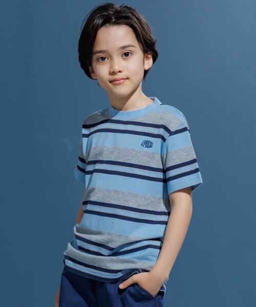 J.PRESS（J.プレス） tシャツ 「140-170cm」マルチボーダー 半袖T