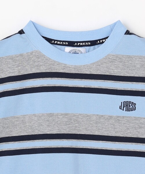 J.PRESS（J.プレス） tシャツ 「140-170cm」マルチボーダー 半袖T
