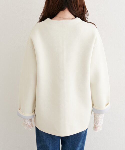 「natural couture」 ニットカーディガン FREE チャコールグレー レディース_画像8