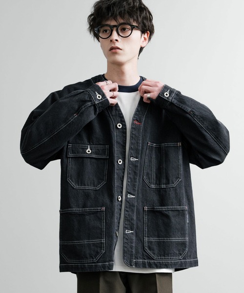 「KRIFF MAYER」 デニムジャケット M ダークブルー メンズの画像