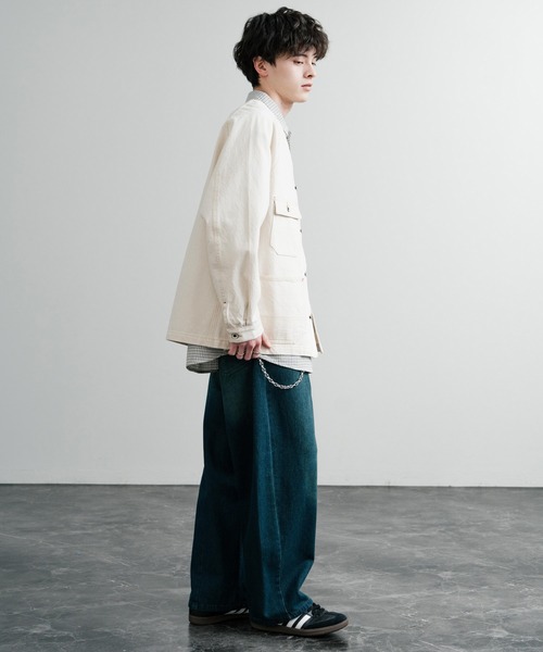 「KRIFF MAYER」 デニムジャケット M ダークブルー メンズの画像
