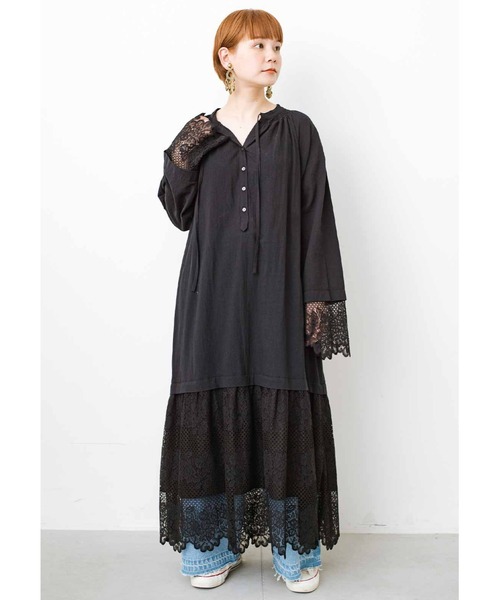 「MEDE19F」 長袖ワンピース MEDIUM ホワイト レディース