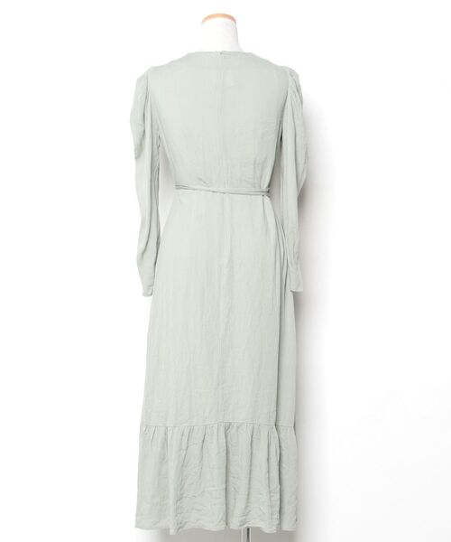 「U by SPICK&SPAN」 長袖ワンピース 36 グリーン レディース_画像2