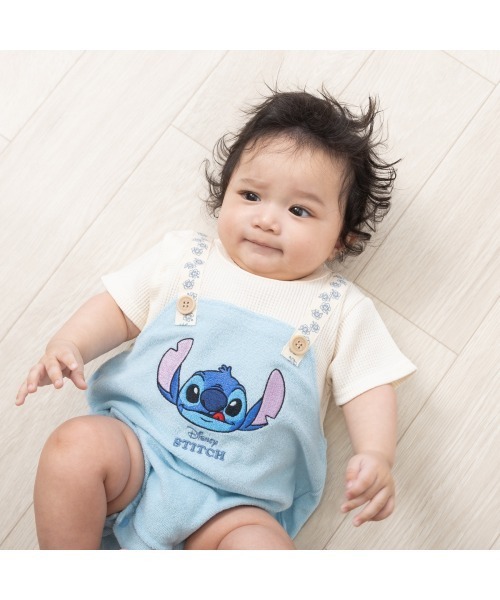 Disney（ディズニー） ベビー服 ロンパース 半袖ボディスーツ 吊り