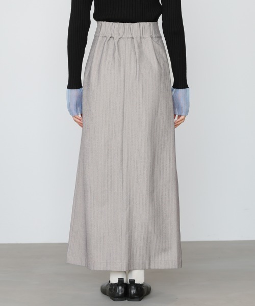 「Bab」 プリーツスカート L チャコールグレー レディース_画像9