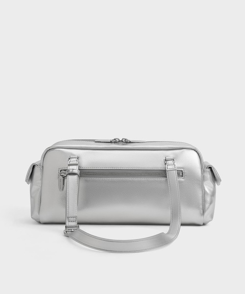 「CHARLES & KEITH」 ショルダーバッグ M バーガンディー レディース