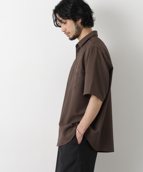 シャツ セオアルファ レギュラーカラーシャツ 半袖 メンズの画像