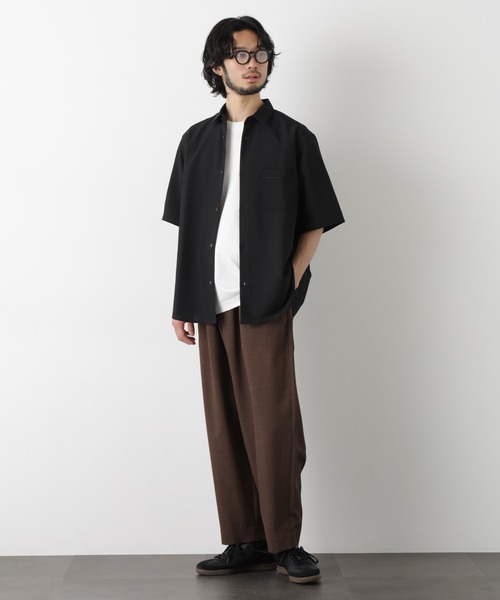 シャツ セオアルファ レギュラーカラーシャツ 半袖 メンズの画像