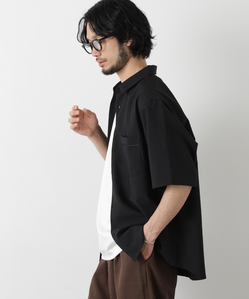 シャツ セオアルファ レギュラーカラーシャツ 半袖 メンズの画像