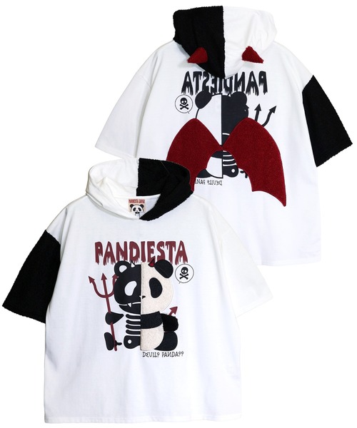 PANDIESTA（パンディエスタ） パーカー ハーフデビルパンダパーカー(M2