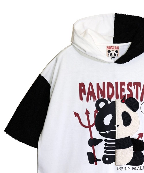 PANDIESTA（パンディエスタ） パーカー ハーフデビルパンダパーカー(M2