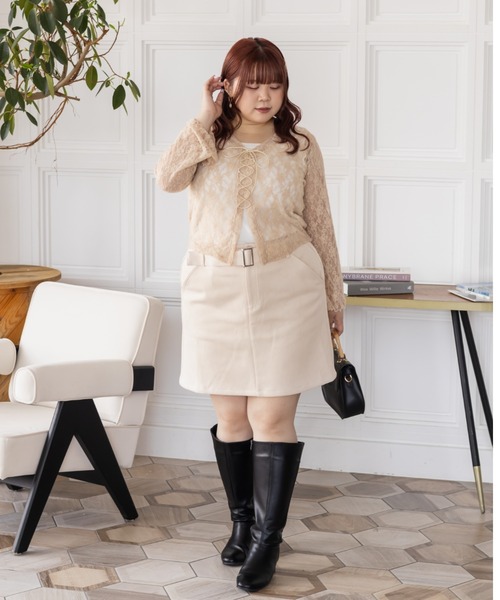 「CLETTE」 スカート 3L モカ レディース_画像7