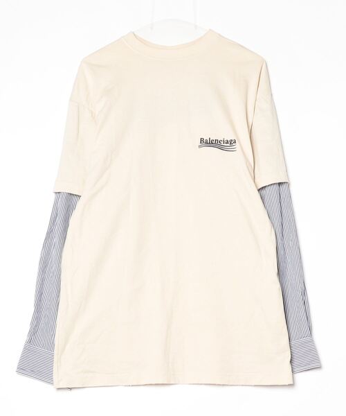 BALENCIAGA（バレンシアガ） 長袖Tシャツ L ベージュ メンズ