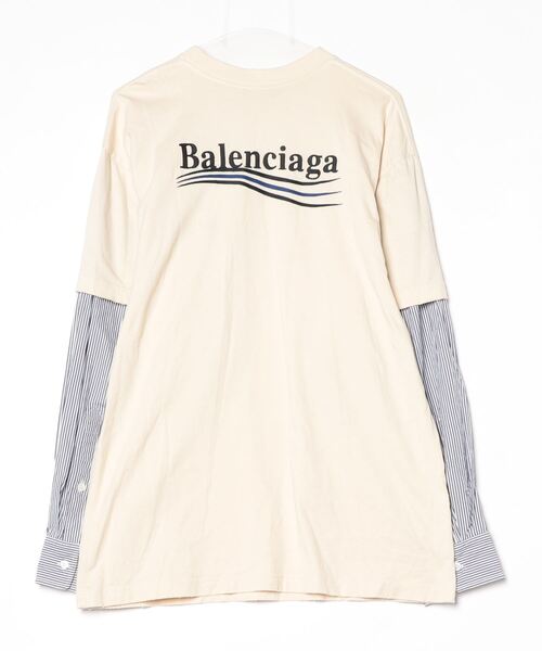 BALENCIAGA（バレンシアガ） 長袖Tシャツ L ベージュ メンズ