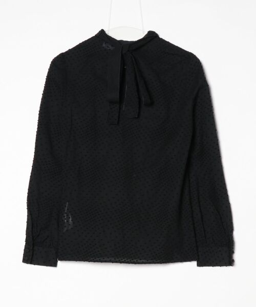 「RED VALENTINO」 ドット柄長袖ブラウス - ブラック レディース_画像2