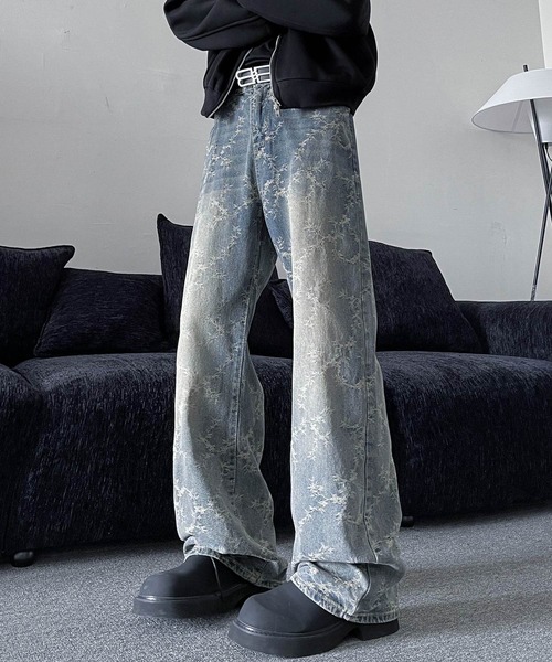 「JOHNNY WOLF」 デニムパンツ M ブルー メンズ_画像2