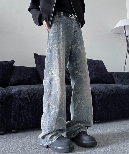 「JOHNNY WOLF」 デニムパンツ M ブルー メンズ_画像4