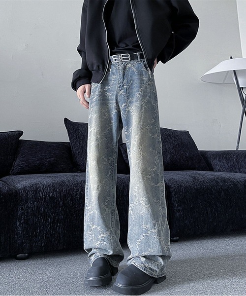 「JOHNNY WOLF」 デニムパンツ M ブルー メンズ_画像8