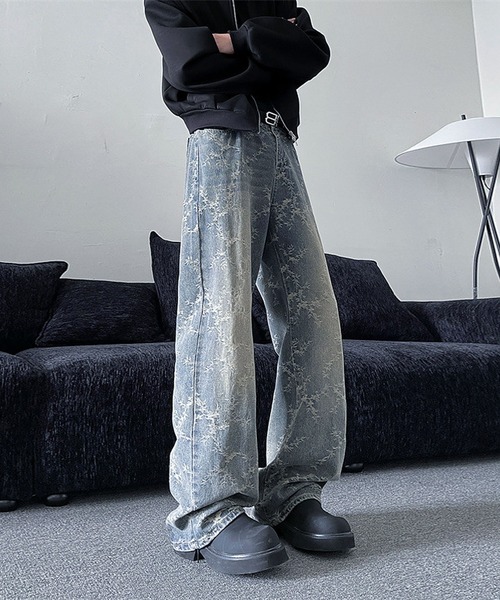 「JOHNNY WOLF」 デニムパンツ M ブルー メンズ_画像9