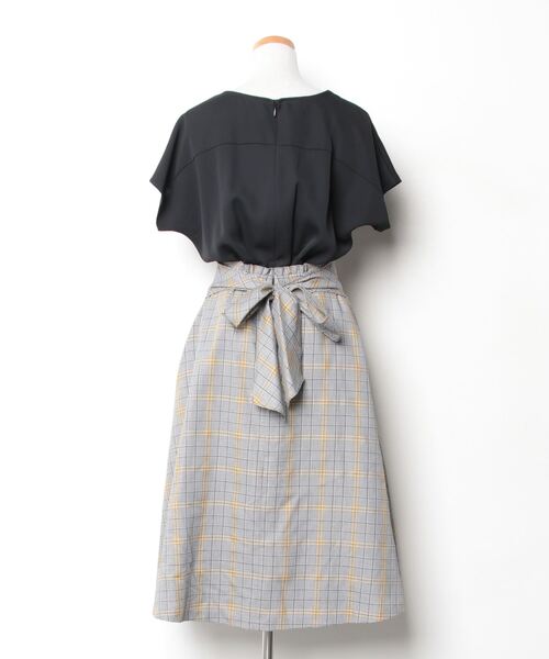 「BLUE LABEL CRESTBRIDGE」 ドッキングワンピース 36 グレー レディース_画像2