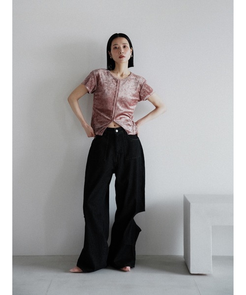 tシャツ 半袖 「JAPAN MADE」slit mesh velour tops レディース | Katrin TOKYO | 13