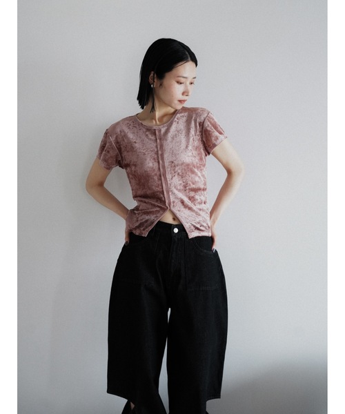tシャツ 半袖 「JAPAN MADE」slit mesh velour tops レディース | Katrin TOKYO | 14
