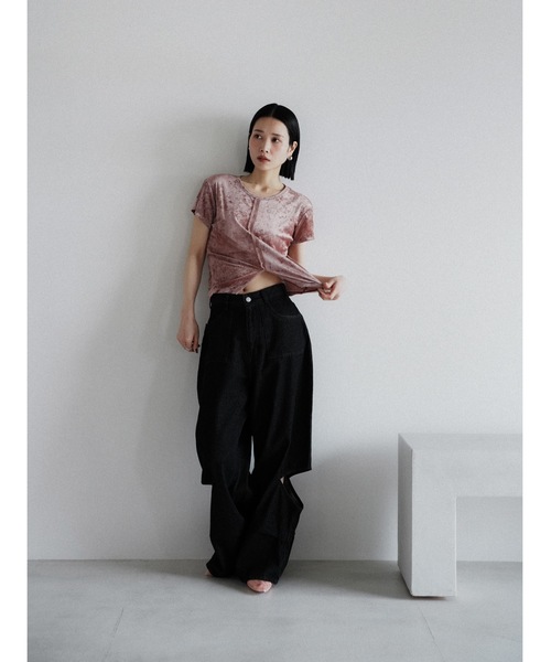 tシャツ 半袖 「JAPAN MADE」slit mesh velour tops レディース | Katrin TOKYO | 16