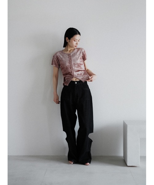 tシャツ 半袖 「JAPAN MADE」slit mesh velour tops レディース | Katrin TOKYO | 17