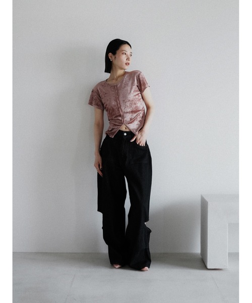 tシャツ 半袖 「JAPAN MADE」slit mesh velour tops レディース | Katrin TOKYO | 19