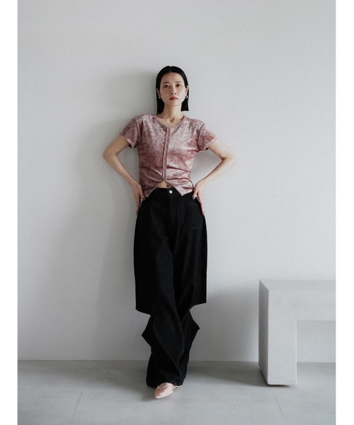 tシャツ 半袖 「JAPAN MADE」slit mesh velour tops レディース | Katrin TOKYO | 20