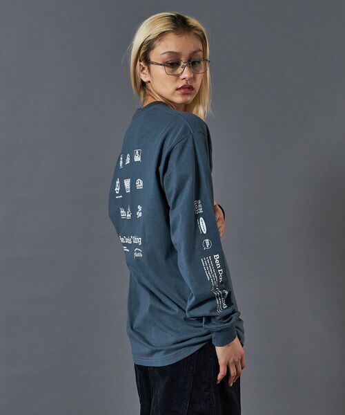 「BEN DAVIS/WHITE LABEL」 長袖Tシャツ LARGE グレー系その他 メンズ_画像8