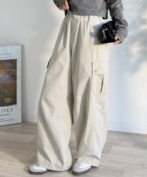 「Java」 カーゴパンツ LARGE チャコール レディース_画像2