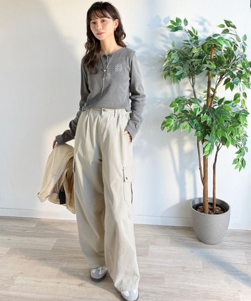 「Java」 カーゴパンツ LARGE チャコール レディース_画像4