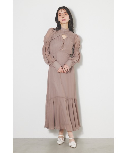「rienda」 長袖ワンピース SMALL ブルー レディース_画像4