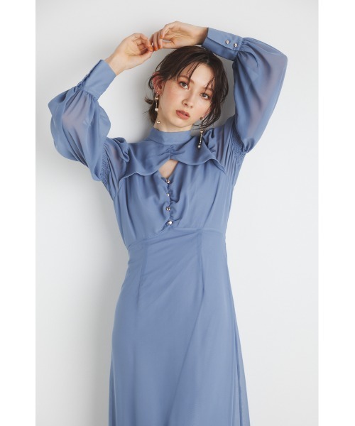 「rienda」 長袖ワンピース SMALL ブルー レディース_画像6