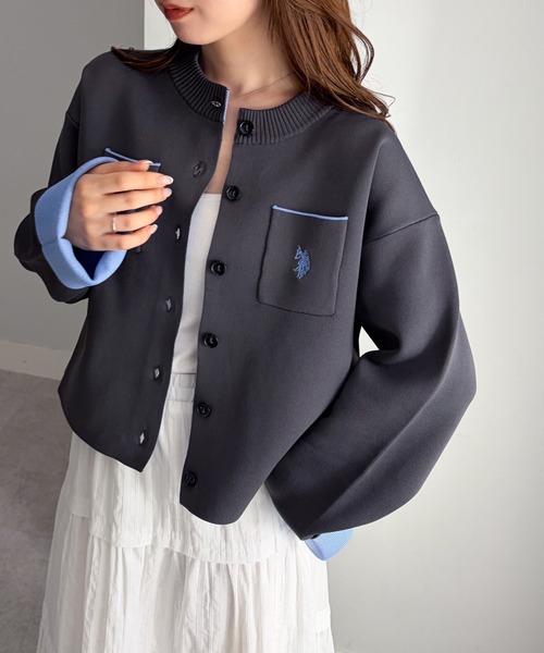 US×HOTEL 別注カーディガン U.S. POLO ASSN.（ユーエスポロアッスン） カーディガン RANAN/solleim