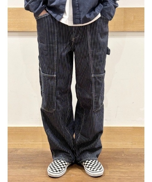 GAP（ギャップ） ワイドパンツ ジーンズ スーパーバギー ストライプ