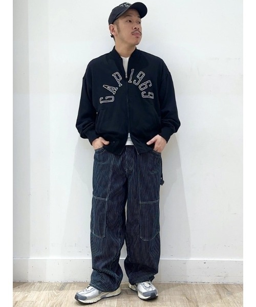 GAP（ギャップ） ワイドパンツ ジーンズ スーパーバギー ストライプ