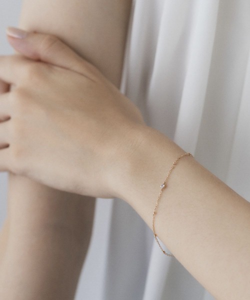Canal4℃（カナルヨンドシー） ブレスレット K10ピンクゴールド 一粒