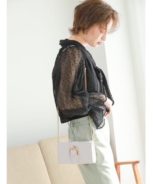 fifth（フィフス） ブラウス シャツ ドットシフォンボウタイブラウス