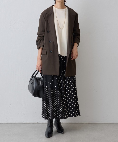 BEARDSLEY ロングスカート フラワーxドット柄パッチワーク BEARDSLEY ロングスカート フラワーxドット柄パッチワーク