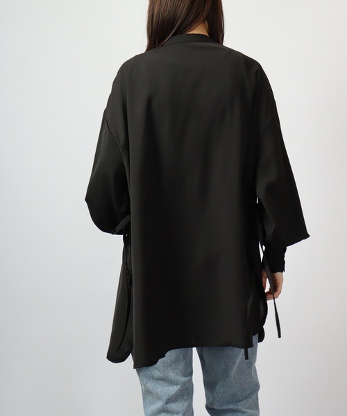 ブラウス シャツ 「spiritoso」サイドリボンツイルブラウス レディース スピリトーゾ Spiritoso サイドリボンツイルブラウス （ベージュ