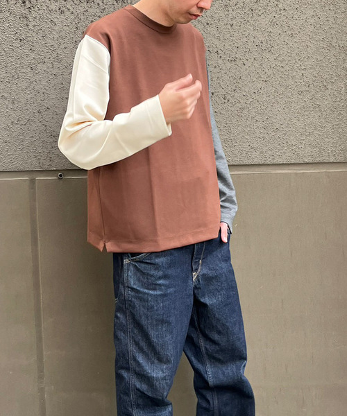 【MASTER FRAME】ダンボールクルーネックロングスリーブTシャツ MASTER FRAME】ダンボールクルーネックロングスリーブTシャツ