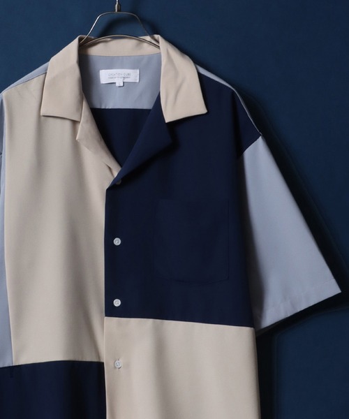 ANPAS シャツ Cool ＆ Dry Touch Fabric Oversized Open Collar